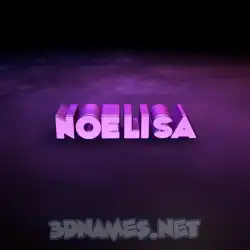noelisa in Big Purple style - 3D name wallpaper