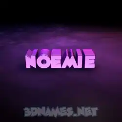 noemie in Big Purple style - 3D name wallpaper