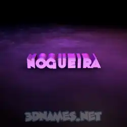 nogueira in Big Purple style - 3D name wallpaper