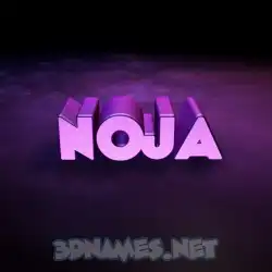 noja in Big Purple style - 3D name wallpaper