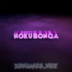 nokubonga in Big Purple style - 3D name wallpaper