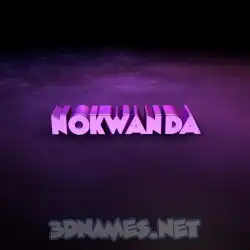 nokwanda in Big Purple style - 3D name wallpaper