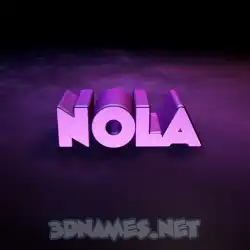 nola in Big Purple style - 3D name wallpaper