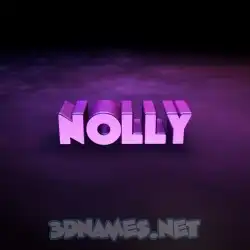 nolly in Big Purple style - 3D name wallpaper