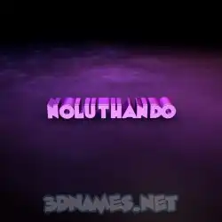 noluthando in Big Purple style - 3D name wallpaper