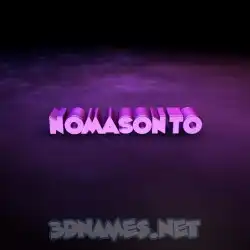 nomasonto in Big Purple style - 3D name wallpaper