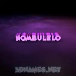 nombulelo in Big Purple style - 3D name wallpaper