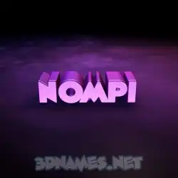 nompi in Big Purple style - 3D name wallpaper