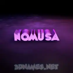 nomusa in Big Purple style - 3D name wallpaper