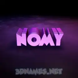 nomy in Big Purple style - 3D name wallpaper