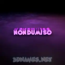 nondumiso in Big Purple style - 3D name wallpaper