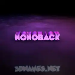 nonoback in Big Purple style - 3D name wallpaper