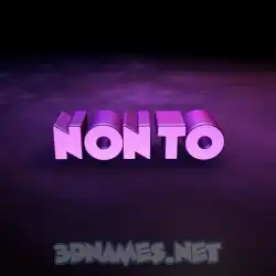 nonto in Big Purple style - 3D name wallpaper