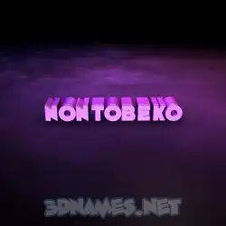 nontobeko in Big Purple style - 3D name wallpaper