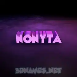 nonyta in Big Purple style - 3D name wallpaper