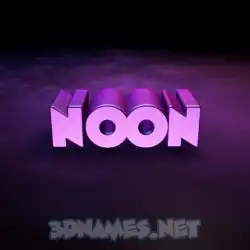 noon in Big Purple style - 3D name wallpaper
