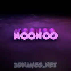 noonoo in Big Purple style - 3D name wallpaper