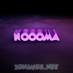 noooma in Big Purple style - 3D name wallpaper