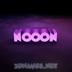 nooon in Big Purple style - 3D name wallpaper