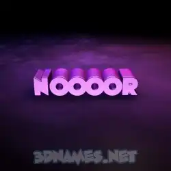 noooor in Big Purple style - 3D name wallpaper