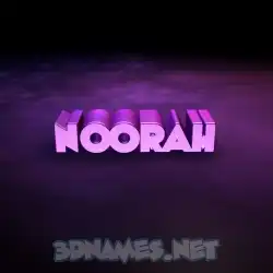 noorah in Big Purple style - 3D name wallpaper