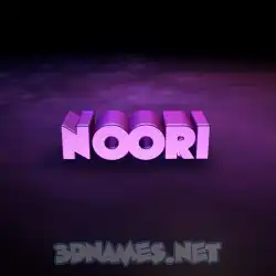 noori in Big Purple style - 3D name wallpaper