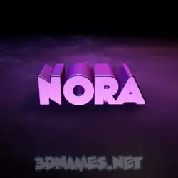 nora in Big Purple style - 3D name wallpaper