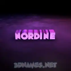 nordine in Big Purple style - 3D name wallpaper