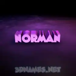 norman in Big Purple style - 3D name wallpaper
