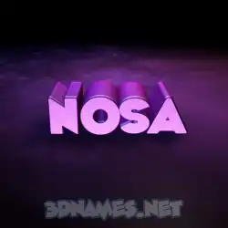 nosa in Big Purple style - 3D name wallpaper