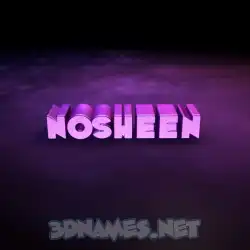 nosheen in Big Purple style - 3D name wallpaper