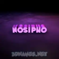 nosipho in Big Purple style - 3D name wallpaper