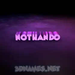 nothando in Big Purple style - 3D name wallpaper