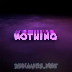 nothing in Big Purple style - 3D name wallpaper