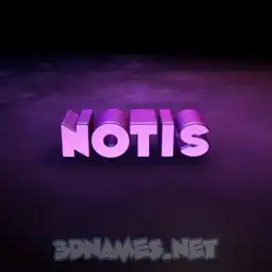 notis in Big Purple style - 3D name wallpaper