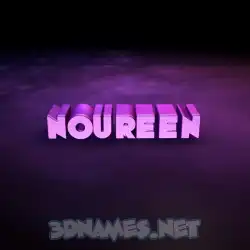 noureen in Big Purple style - 3D name wallpaper