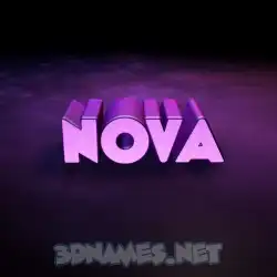 nova in Big Purple style - 3D name wallpaper