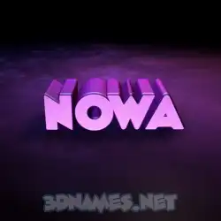 nowa in Big Purple style - 3D name wallpaper