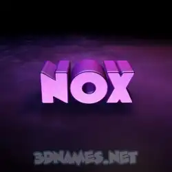 nox in Big Purple style - 3D name wallpaper
