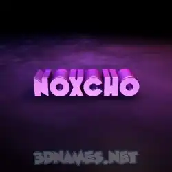 noxcho in Big Purple style - 3D name wallpaper
