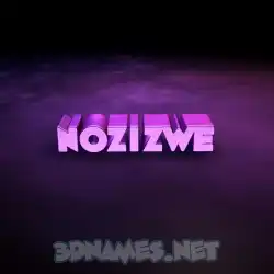 nozizwe in Big Purple style - 3D name wallpaper