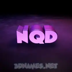 nqd in Big Purple style - 3D name wallpaper