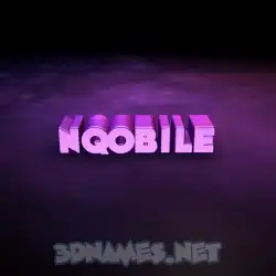 nqobile in Big Purple style - 3D name wallpaper