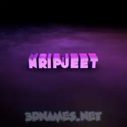 nripjeet in Big Purple style - 3D name wallpaper