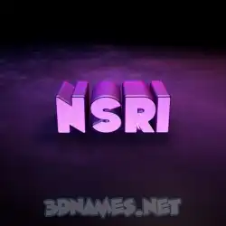 nsri in Big Purple style - 3D name wallpaper