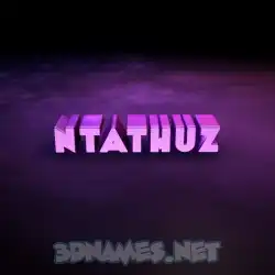 ntathuz in Big Purple style - 3D name wallpaper