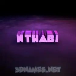 nthabi in Big Purple style - 3D name wallpaper