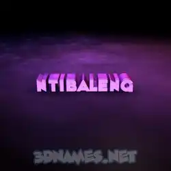 ntibaleng in Big Purple style - 3D name wallpaper