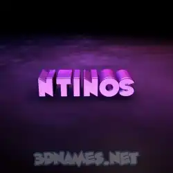 ntinos in Big Purple style - 3D name wallpaper