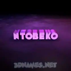 ntobeko in Big Purple style - 3D name wallpaper